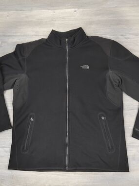 The North Face Men's TKA Stealth Full Zip Fleece Jacket Black Size XL